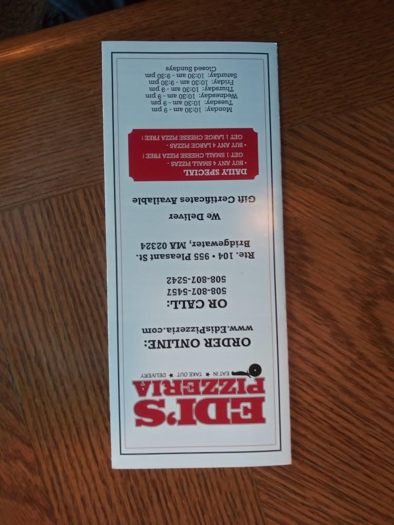 Edi's Pizzeria Menu image 4